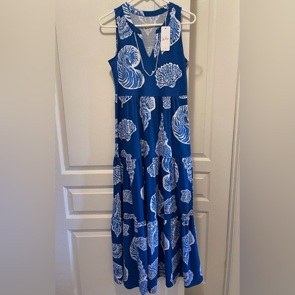 Lilly Pulitzer Sydnee Maxi Dress Shell of a Good Time Size XS - Picture 1 of 10